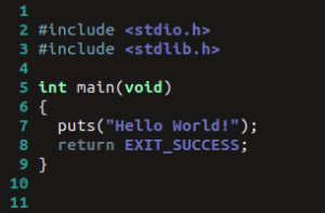 Hello World in C